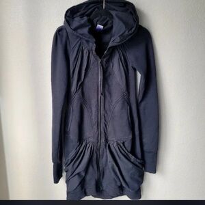 Prairie Underground Black Hooded Jacket Cloak Size Small